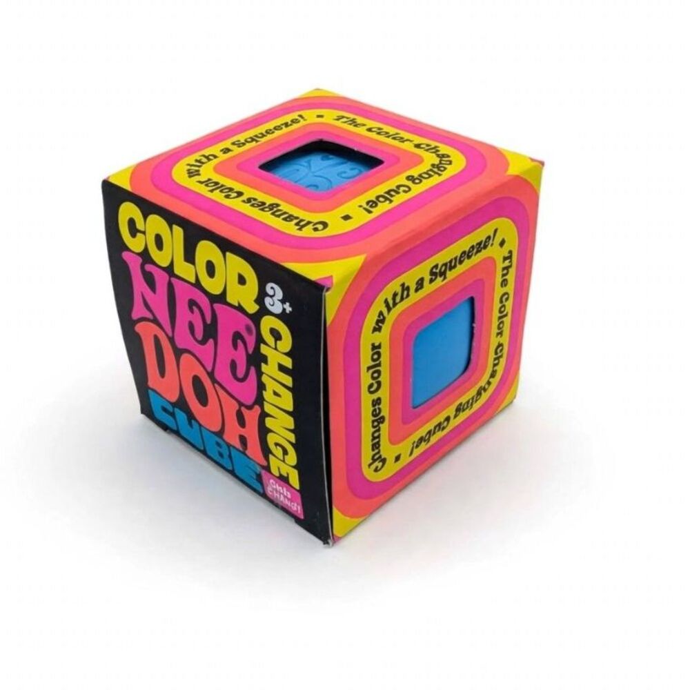 Schylling NeeDoh Color Change Cube Blue Squishy Sensory Fidget Stress Toy NIB